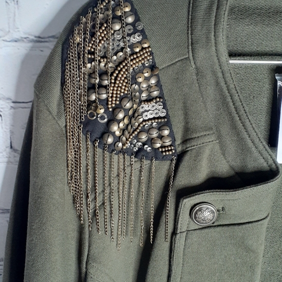 NEW Torrid 4X Olive Peplum Military Jacket - Picture 6 of 8